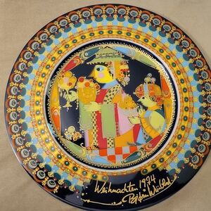 Bjorn Wiinblad "Balthazar" 1974 Christmas Plate